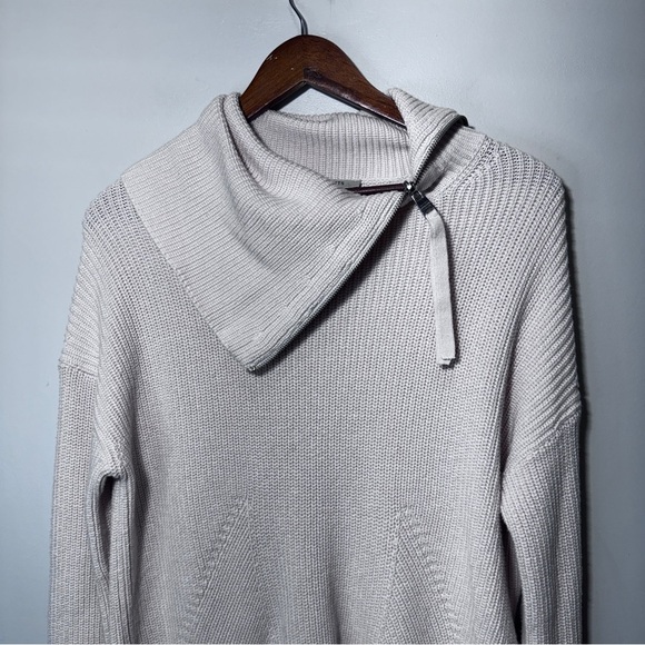 Allsaints Kadine Funnel Roll Neck Sweater Hush Pink Size Small Cotton Wool - Picture 3 of 11